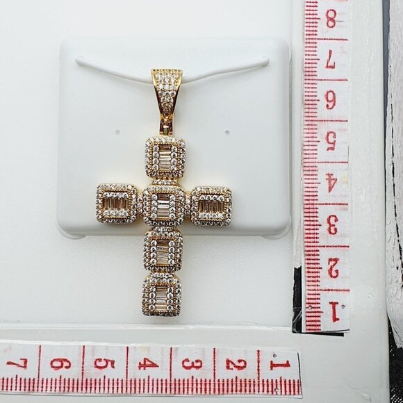 14K Gold Plated Cubic Zircon Pendant, EVBRS581 - Picture 10 of 10